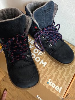 Zimní barefoot kožené boty s membranou Koel - 2