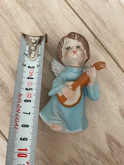Porcelánové vintage figurky, christmas andělíčci - 2