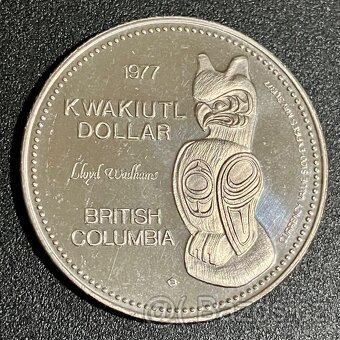 Obchodní dolarový žeton Kwakuitl 1977 - Britská Kolumbie - 2