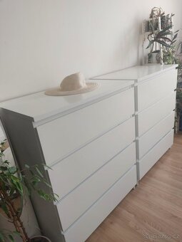 Komoda IKEA MALM 2x, bílá - 2