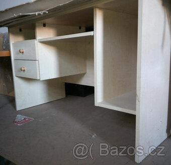 pracovní nový psací stůl DAN 120x60cm 2zásuvkový+výsuv+nika - 2