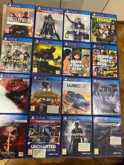 Ps4 pro 1Tb s šestnácti hry,a dvěmi ovladači. - 2