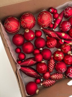 Skleněné vánoční ozdoby 58 kusů - 2