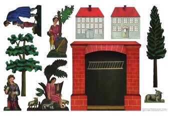 Historický papírový betlém č. 12 - Paseky nad Jizerou - 2