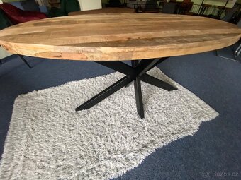 MAYLA oválný dřevěný jídelní stůl 160 x 80 cm nový - 2