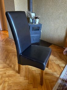 4krát Kožené JYSK židle - 2
