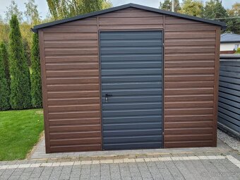 Plechová garáž Zahradní přístřešek 3x4 sedlová střecha - 2