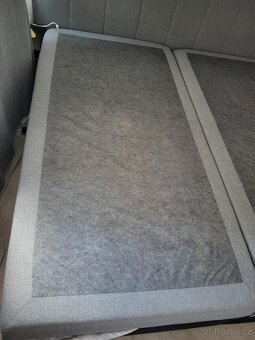 Manželská postel Azur 200x200, šedá + černá eko - 2