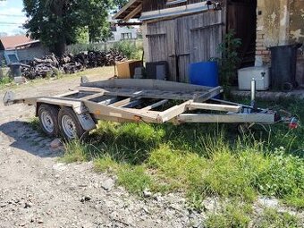 Vozík na bagr přívěs podvalník vozejk bržděný - 2