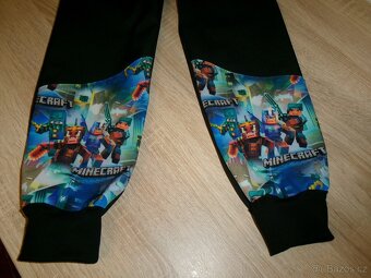 Zimní kalhoty softshell s Fleecem vel.116-MINECRAFT - 2