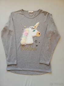 Prodám dívčí trika s dlouhým rukávem (NOVÉ i nošené) - 8 ks. - 2