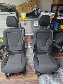 2x jednosedadlo Mercedes Benz V-Class W447 látka Santos jedn - 2