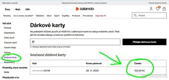 Účet Zalando za 50Kč se zůstatkem 102Kč => SLEVA 50% - 2