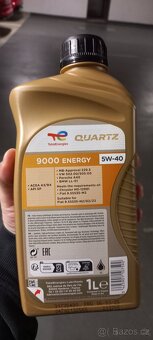 Motorový olej QUARTZ 9000 energy 5w - 40, nevhodné do mého - 2