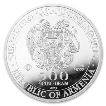 Investiční stříbrná mince Noemova Archa 1 OZ 999, rok 2023 - 2