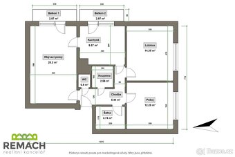 Pronájem, byt 3+1, 76 m², Uherské Hradiště, Stará Tenice - 2
