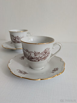 Porcelánová sada 6 šálků s podšálky (Horní Slavkov) - 2