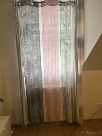 Šedou růžové závěsy - 2