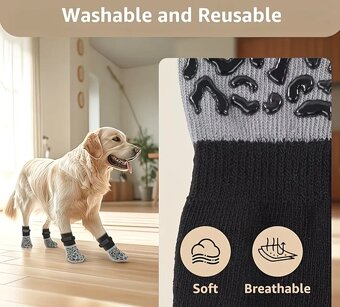 Ponožky pro psa ,protiskluzové 4 ks - 2