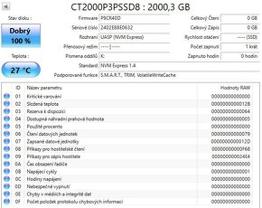 Notebook disk SSD Crucial P3+ 2 TB NVMe/PCIe M.2 - 2