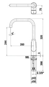 dřezová baterie JIKA - Cubito N - 2