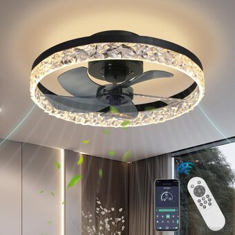 Stropní ventilátor s LED osvětlením – nový, moderní design - 2