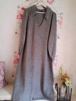 Teplé delší midi šaty 48/52 REZERVACE - 2