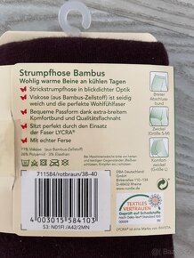 Neprůhledné, teplé, bambusové punčocháče 300 DEN - 2