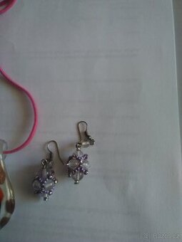 Nádherný Set skleněný přívěsek a náušnice - 2