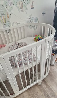 Rostoucí postýlka MIMIKO 9V1 PREMIUM + Mantinely - 2