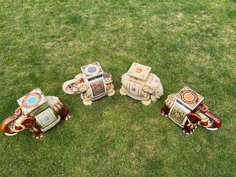 3x velký porcelánový slon - 2