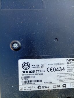 Prodám jednotka bluethooth na VW. 3C0 035 729 G - 2