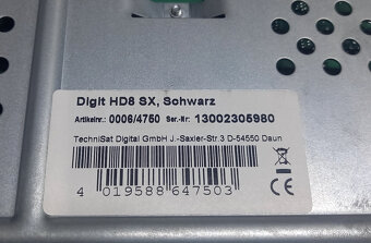 satelitní přijímač DIGIT HD8-SX - 2