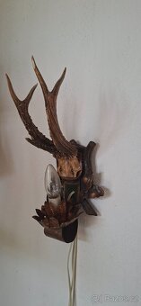 Lampičky z paroží,trofej,myslivost. - 2