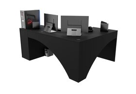 Počítačový rohový stůl CARAMBOL- černý - 2
