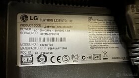LG 226W 22” monitor fullHD, DVI - 2