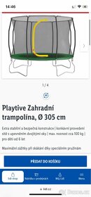 Trampolína playtive zahradni 305cm nová v krabici - 2