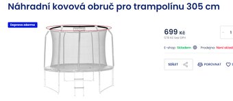 Náhradní díly NOVÉ - trampolína Marimex dia 3,05 - 2