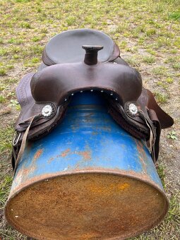 Westernové sedlo na širokého koně - 2