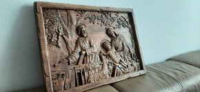 Drevený obraz Svätá rodina-š-62cm,v-47cm,hr.4cm - 2