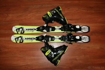 detské lyže salomon 80 cm , lyžaky Fischer - 2