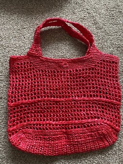 Nové lýkové tašky na knoflíky - červená, fialová - 2