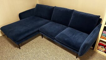 Sedací souprava Cosmopolitan design Vienna levý roh modrá - 2