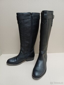 Černé kožené kozačky vel.38 - 2