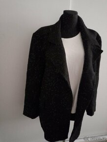 Dámský elegantní kabát černý vel.XL/50 - 2