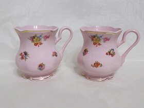 Růžový porcelán, převážně retro kousky - 2