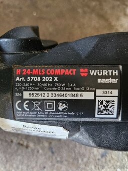 Vrtací kladivo H 24-Mls Wurth - 2