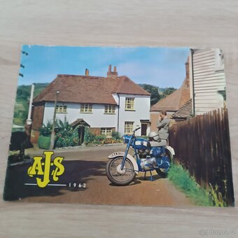 AJS model 14, anglický moto veterán 1961, bílé SPZ - 2