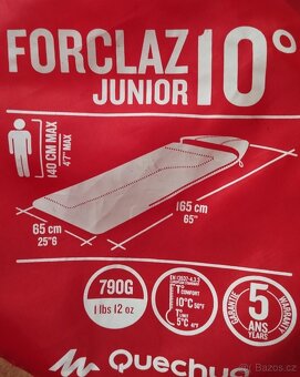 Dětský spacák Quechua Forclaz junior 10° 165x65cm - 2