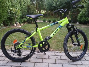 Horské kolo 20" –černo-zelené, odpružená vidlice,super stav - 2
